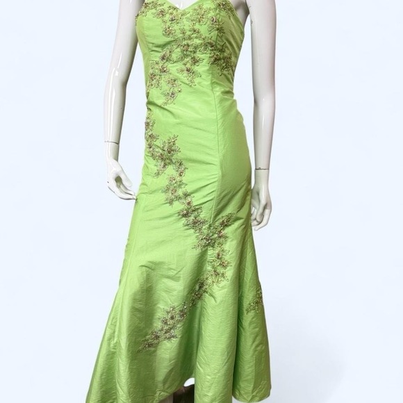 Cinderella Dresses & Skirts - Chartreuse Beaded Fairycore Gown Y2K Princess Formal‎ Dress Womens 10